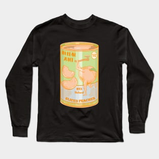 Retro can of peaches Long Sleeve T-Shirt